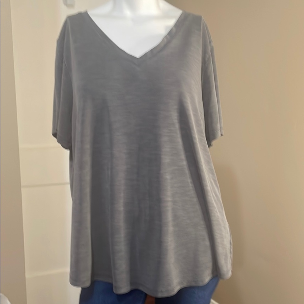 Mod Ref Gray Relaxed Asymmetrical T-Shirt
